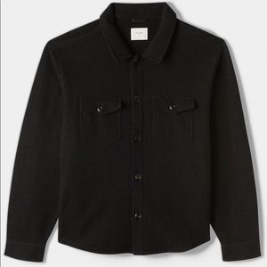 Boiled wool shirt jacket